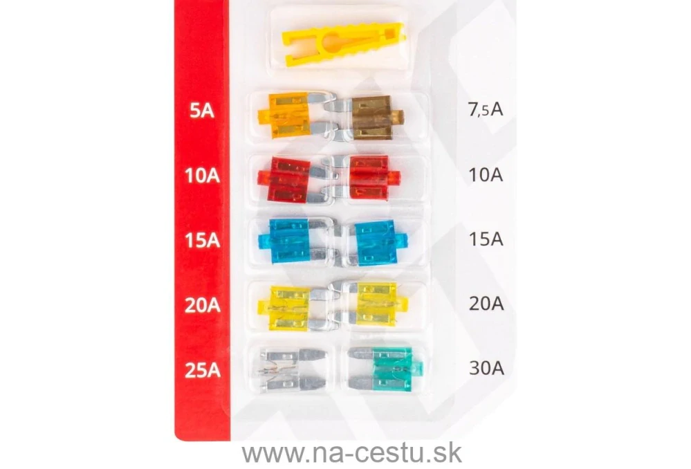 Autopoistky nožové mini s led diódou 10 ks