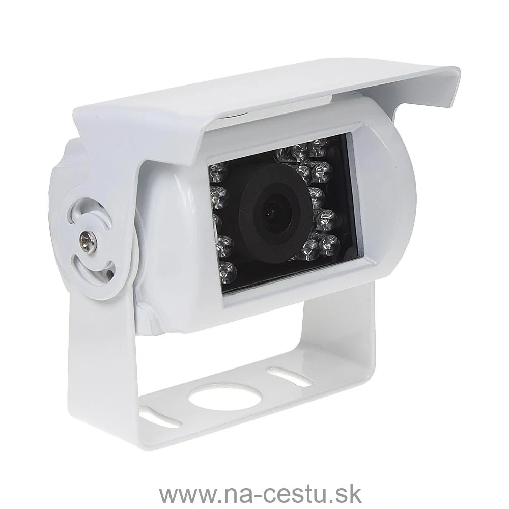 Kamera CVBS s IR svetlom, vonkajšia PAL/NTSC, biela, 12-24V