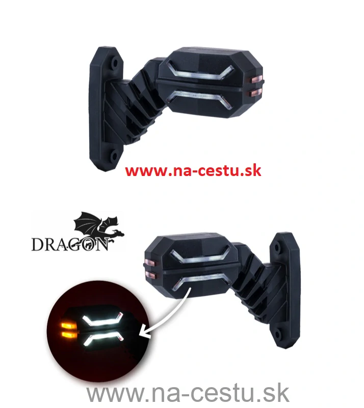 SADA DRAGON 2x bočné obrysové svetlá pravé + ľavé