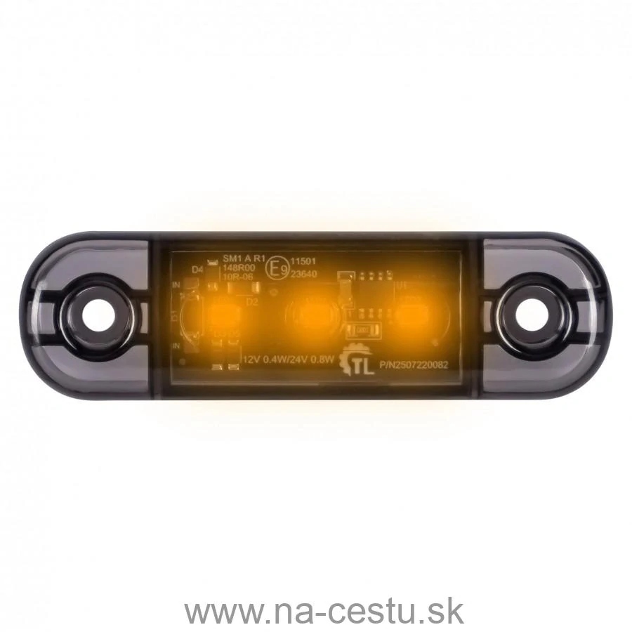 Obrysové svetlo 3LED 12/24V tmavo žlté