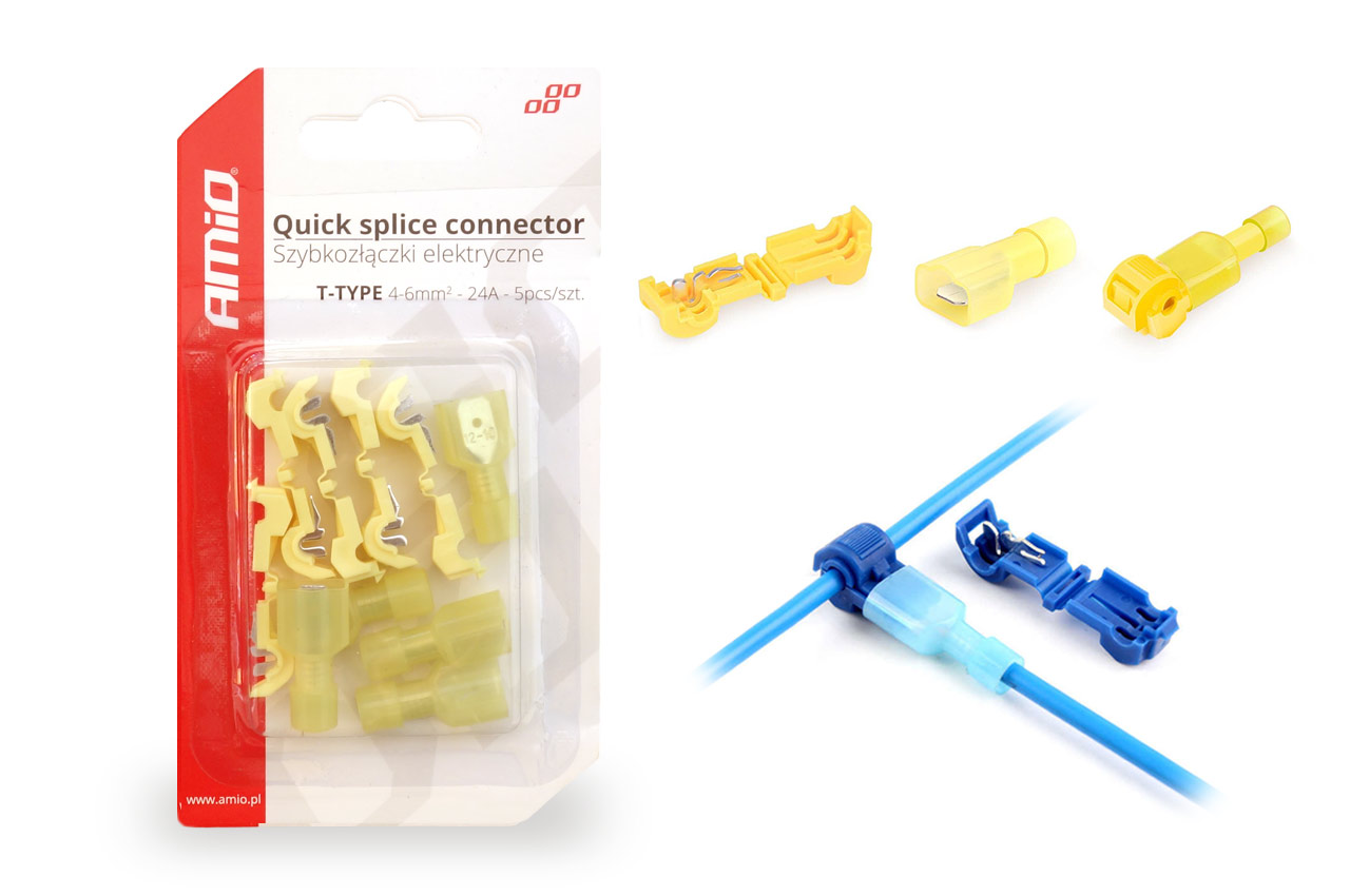 Elektrické rýchlospojky Typ-T 4-6mm2 24A Balenie 5 ks