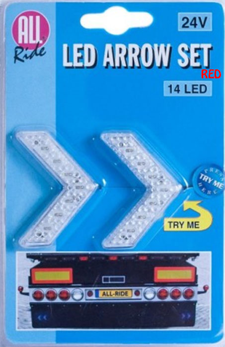 LED šipky 24V červené