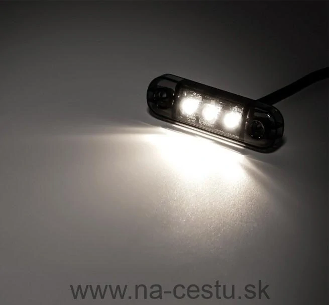Obrysové svetlo 3LED 12/24V tmavo biele
