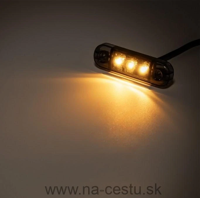 Obrysové svetlo 3LED 12/24V tmavo žlté