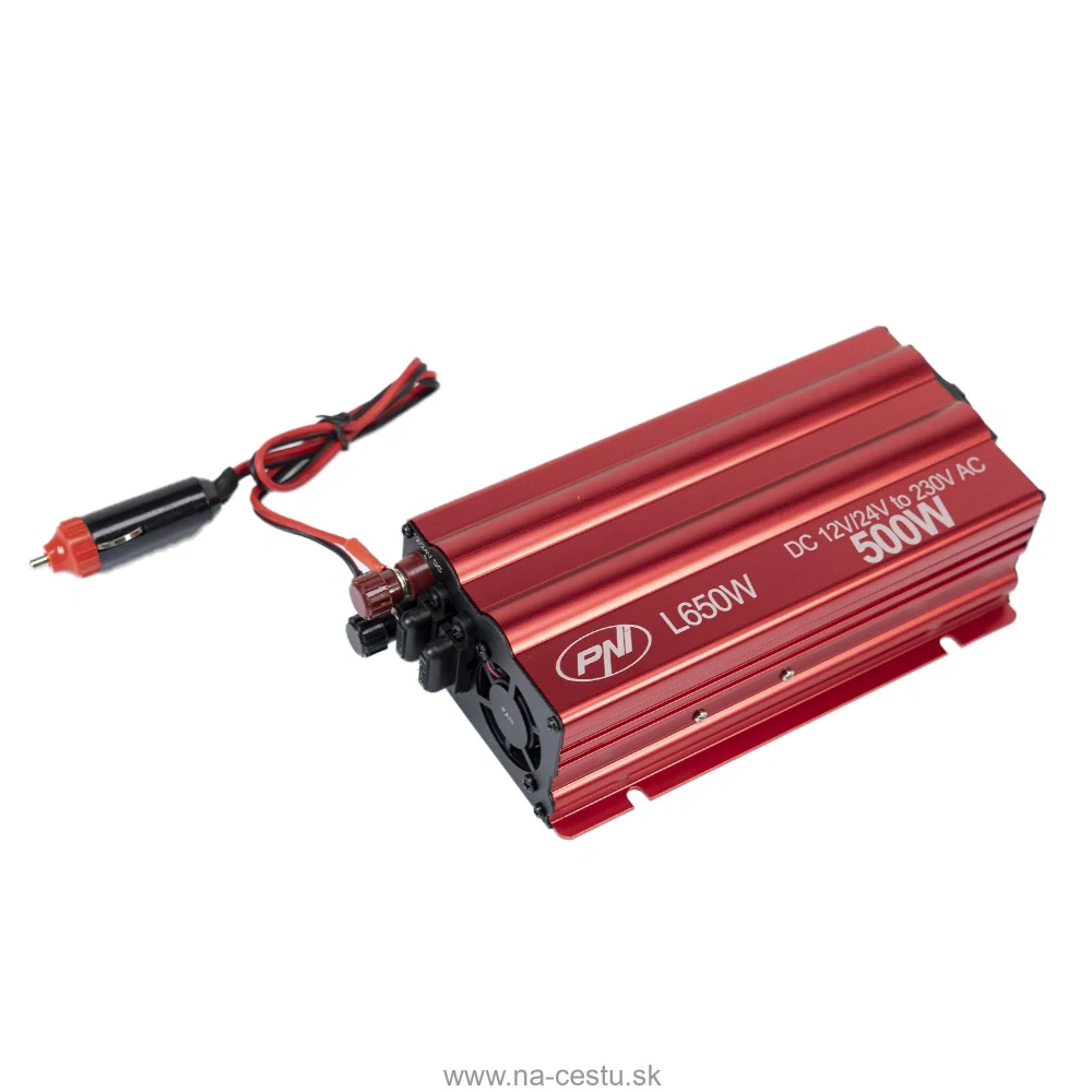 Menič napätia PNI L650W s duálnym napájaním 12V/24V, výstup 230V, 500W