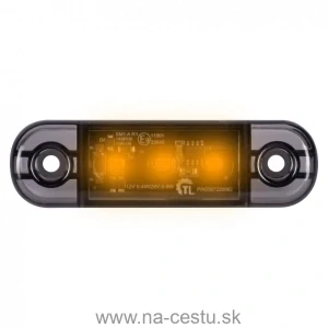 Obrysové svetlo 3LED 12/24V tmavo žlté